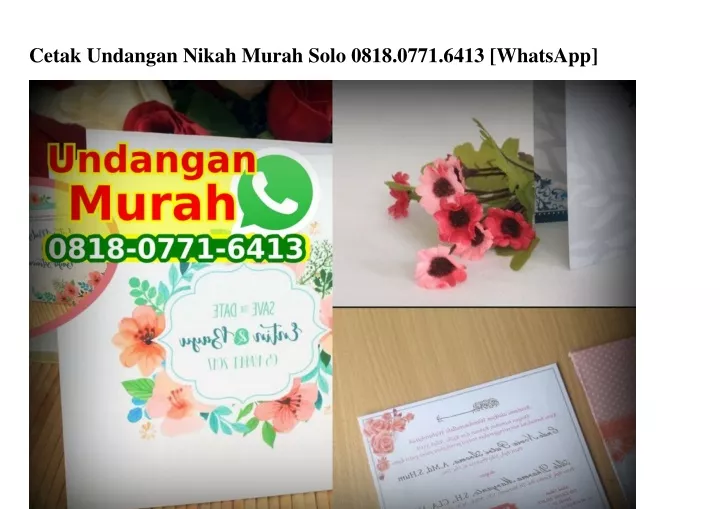 cetak undangan nikah murah solo 0818 0771 6413