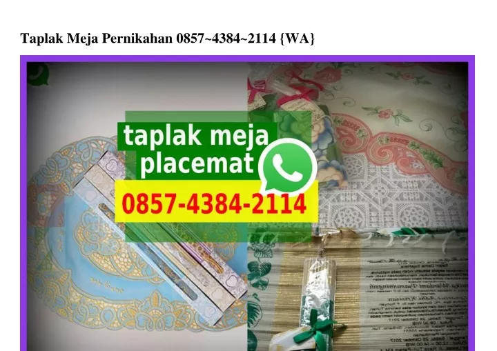 taplak meja pernikahan 0857 4384 2114 wa