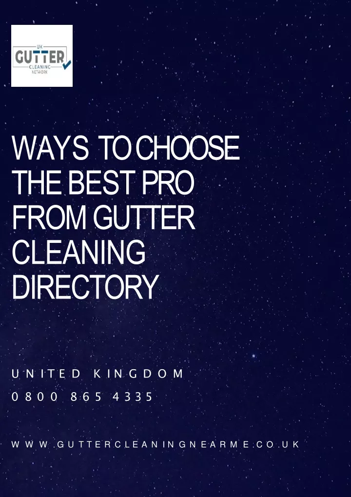 ways to choose the best pro from gutter cleaning