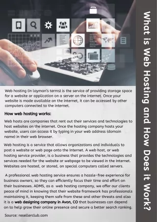 what is web hosting and how does it work