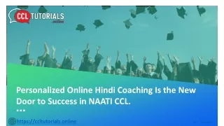 Personalized Online Hindi Coaching Is the New Door to Success in NAATI CCL