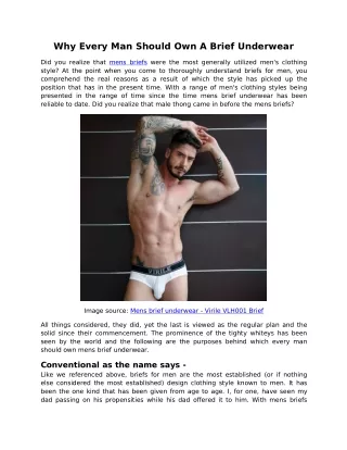 why every man should own a brief underwear