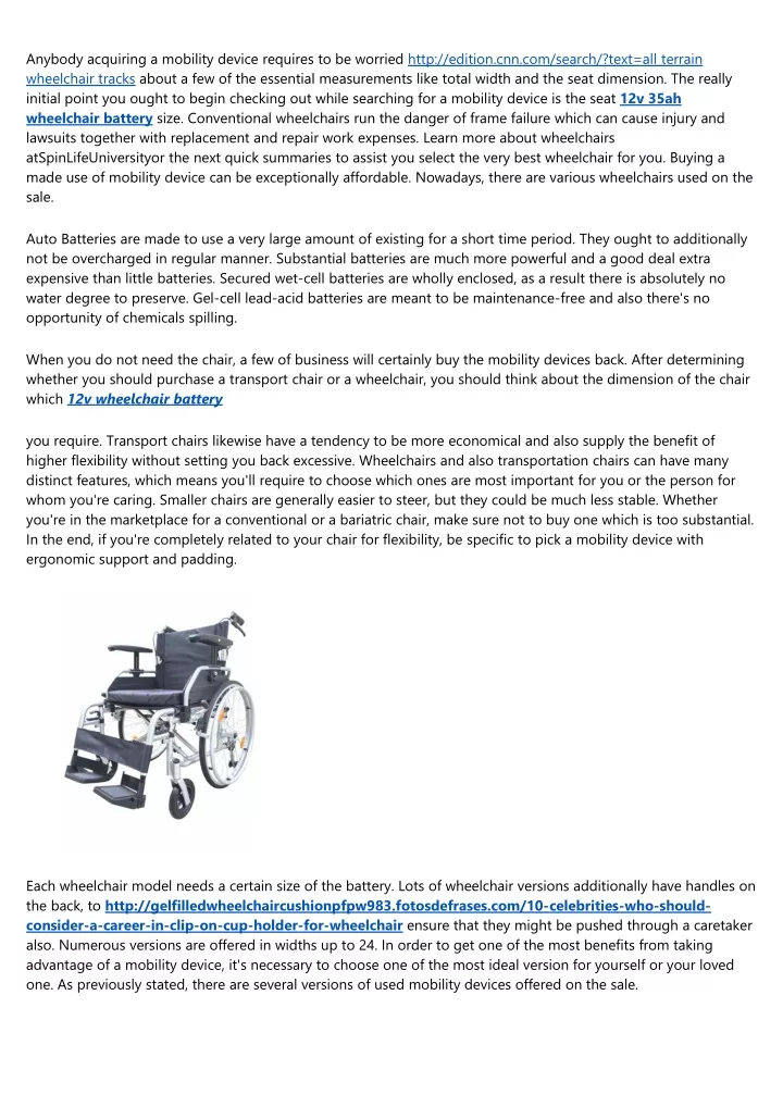 anybody acquiring a mobility device requires