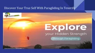 Discover Your True Self With Paragliding In Tenerife