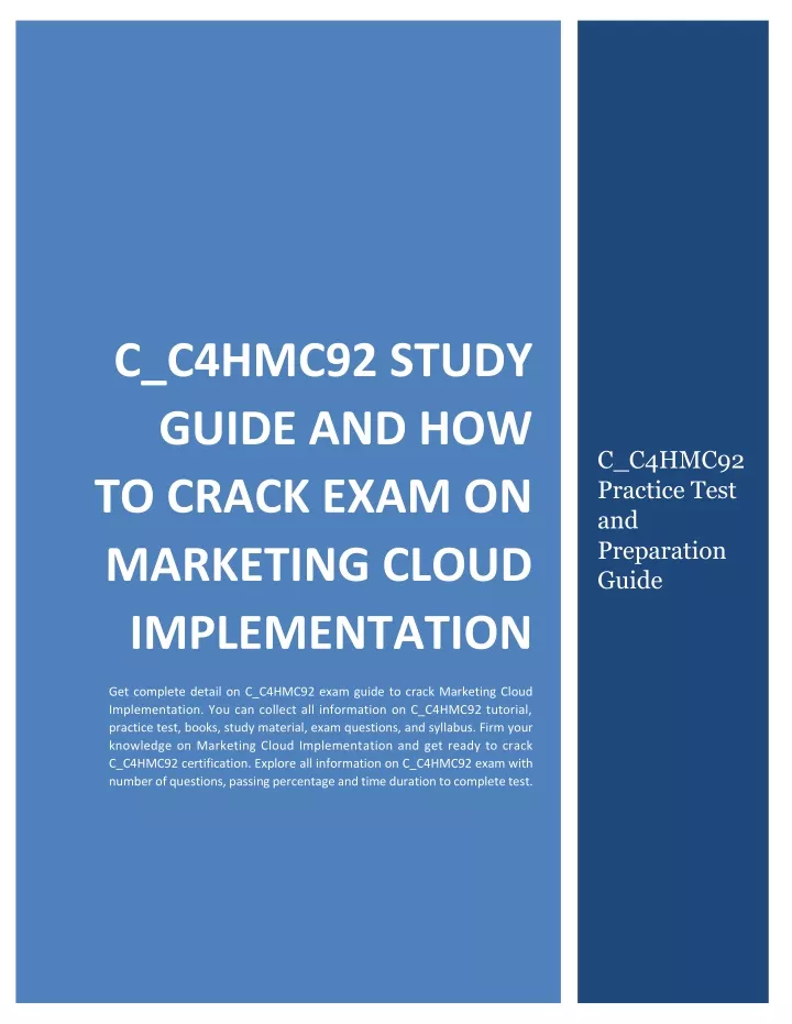 c c4hmc92 study guide and how to crack exam