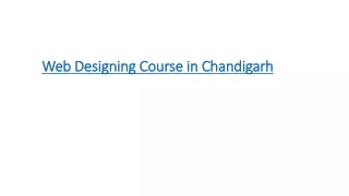 web designing course in chandigarh