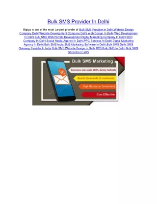 bulk sms provider in delhi