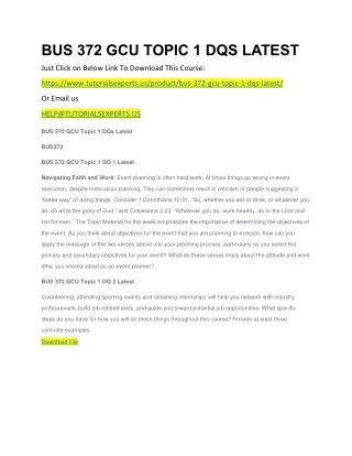 bus 372 gcu topic 1 dqs latest