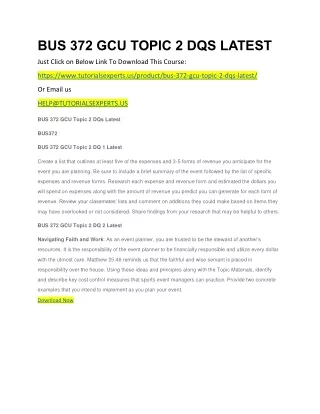 bus 372 gcu topic 2 dqs latest