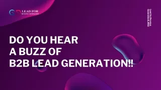 Buzz of B2B Lead Generation