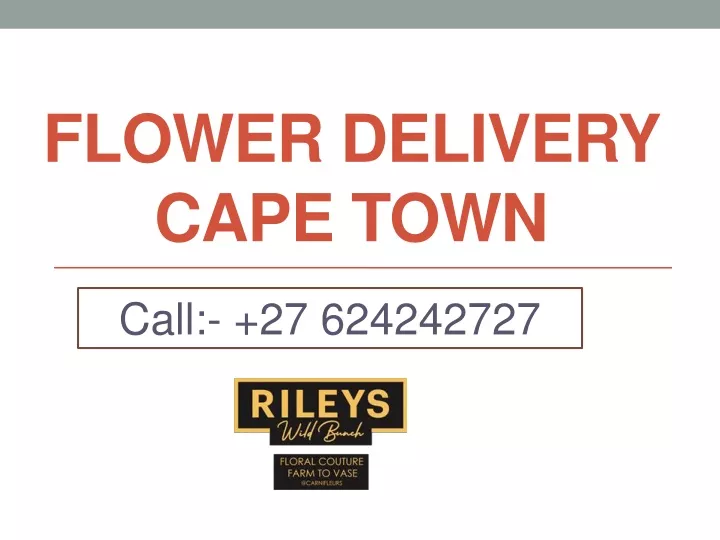 flower delivery cape town