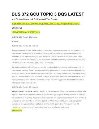 bus 372 gcu topic 3 dqs latest