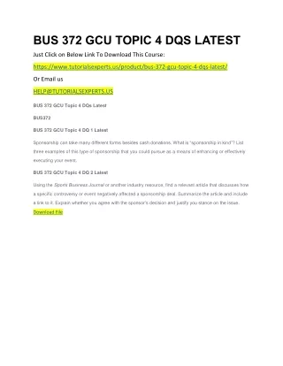 bus 372 gcu topic 4 dqs latest