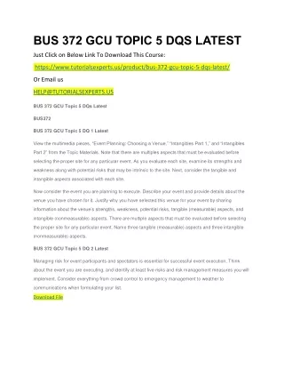 bus 372 gcu topic 5 dqs latest