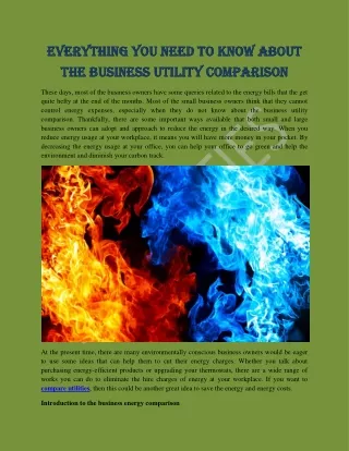 Everything you need to know about the business utility comparison