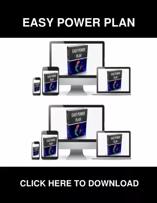 Easy Power Plan PDF, eBook by Ryan Taylor