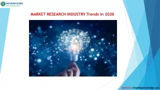Market Research Industry Trends in 2020