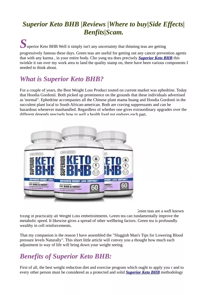 superior keto bhb reviews where to buy side
