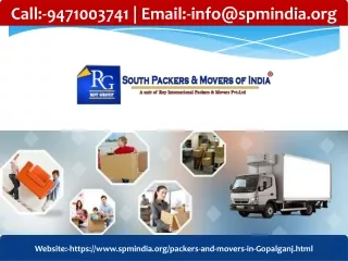 Packers and Movers Gopalganj