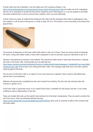 a foam roller has lots of benefits it can be made