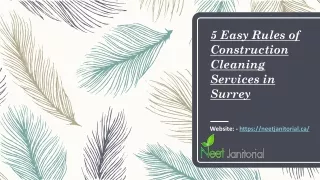 5 Easy Rules of Construction Cleaning Services in Surrey