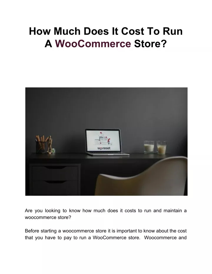 how much does it cost to run a woocommerce store