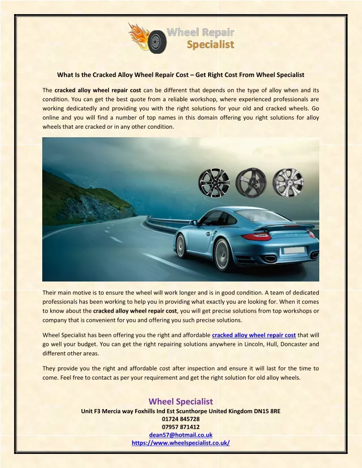 what is the cracked alloy wheel repair cost