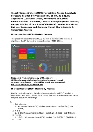 global microcontrollers mcu market size trends