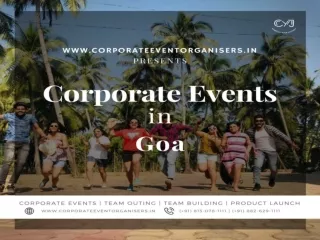 Corporate Events in Goa | Corporate Offsite Tour