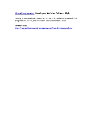 hire a programmers developers coder online