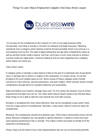 things to learn about employment litigation