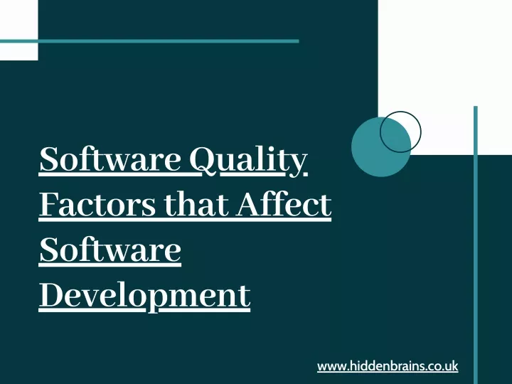 software quality factors that affect software