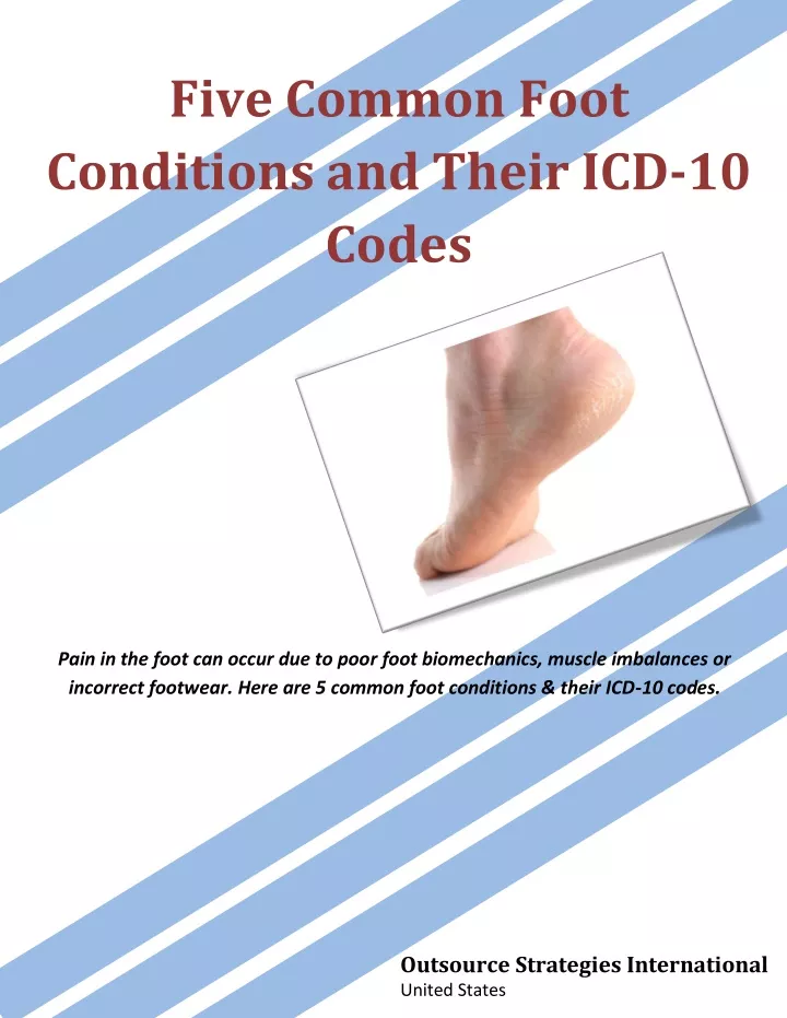 five common foot conditions and their icd 10 codes
