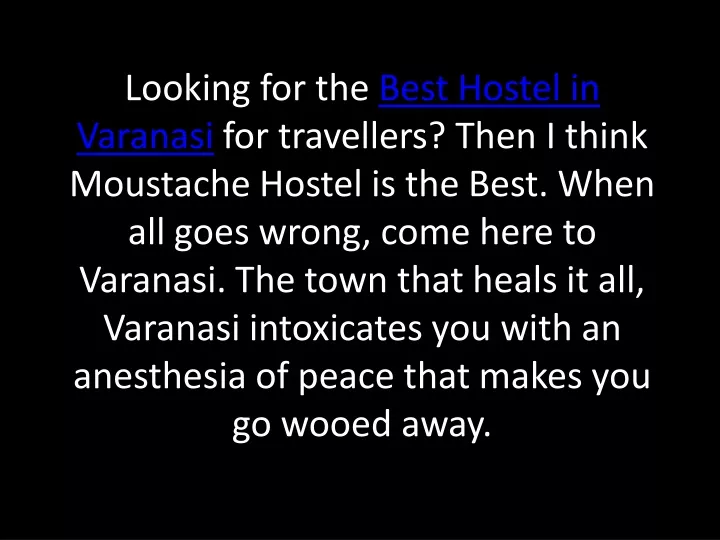 looking for the best hostel in varanasi