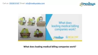 what does leading medical billing companies work