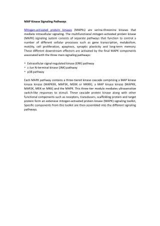 map kinase signaling pathways