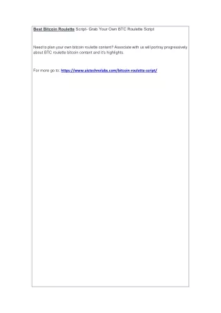 best bitcoin roulette script grab your
