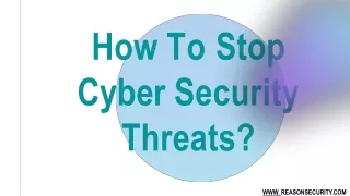 how to stop cyber security threats