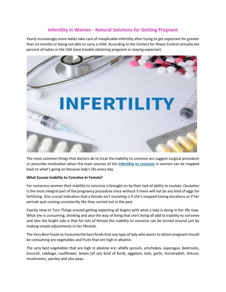 infertility in women natural solutions
