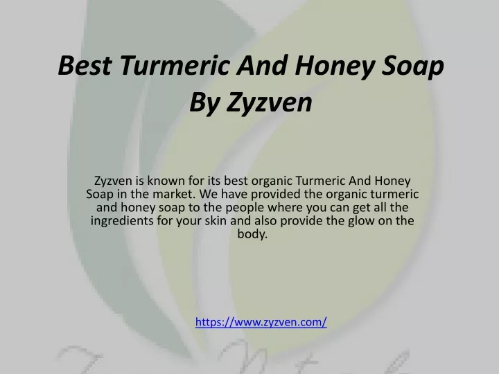 best turmeric and honey soap by zyzven
