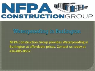 Waterproofing Burlington