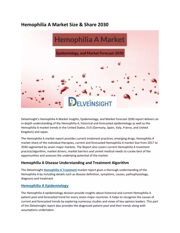 hemophilia a market size share 2030