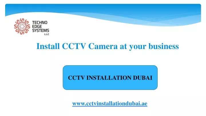 install cctv camera at your business