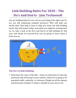 link building rules for 2020