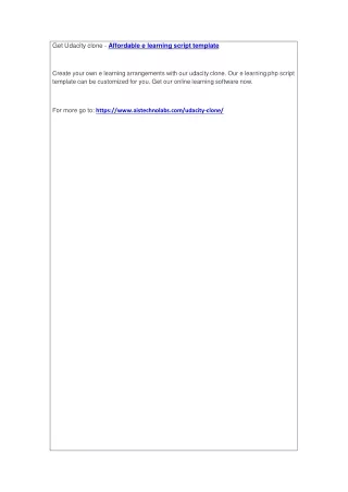 get udacity clone affordable e learning script