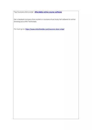 top coursera clone script affordable online