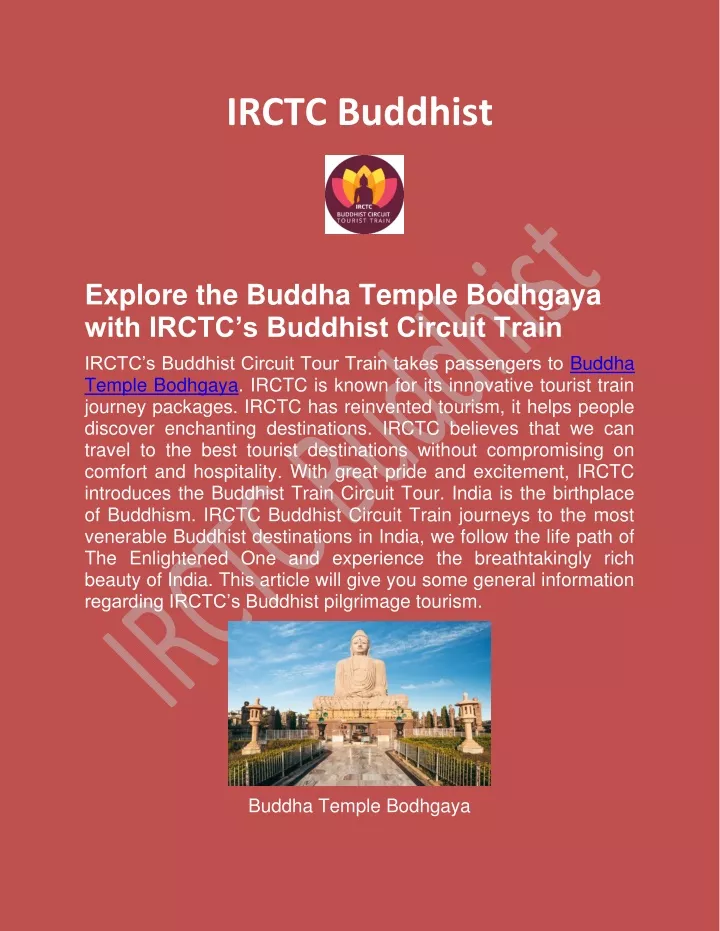 irctc buddhist