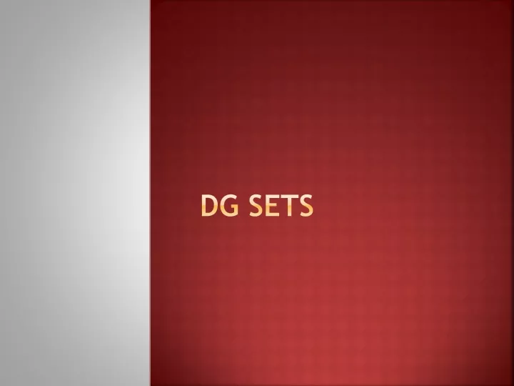 dg sets