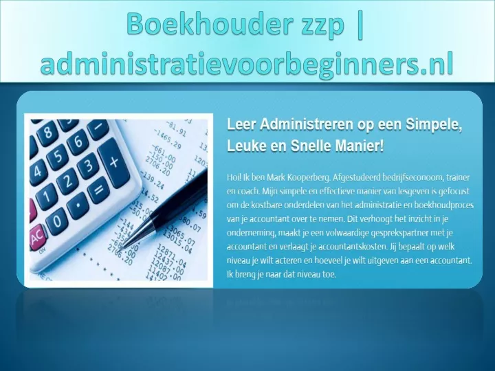 boekhouder zzp administratievoorbeginners nl
