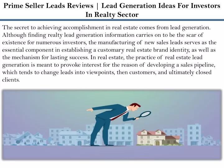 prime seller leads reviews lead generation ideas